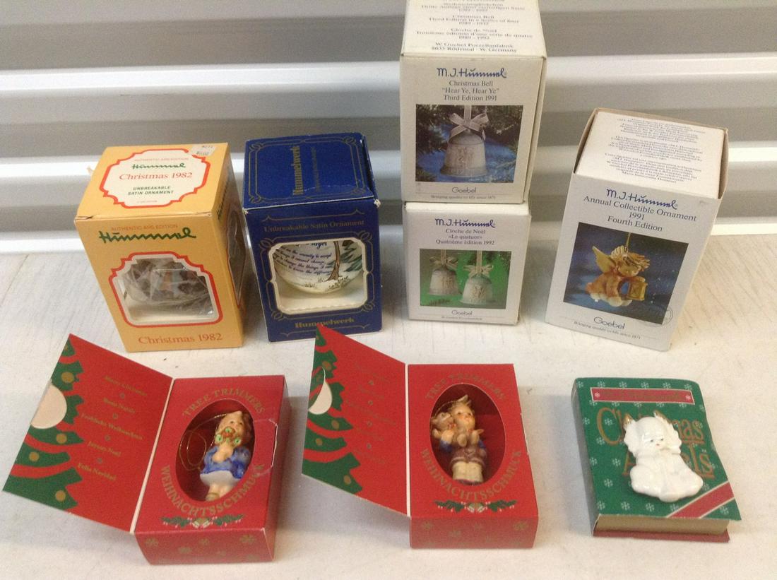 Large lot of Goebel and Hummel Ornaments in the boxes: Large lot of Goebel and Hummel Ornaments in the boxes