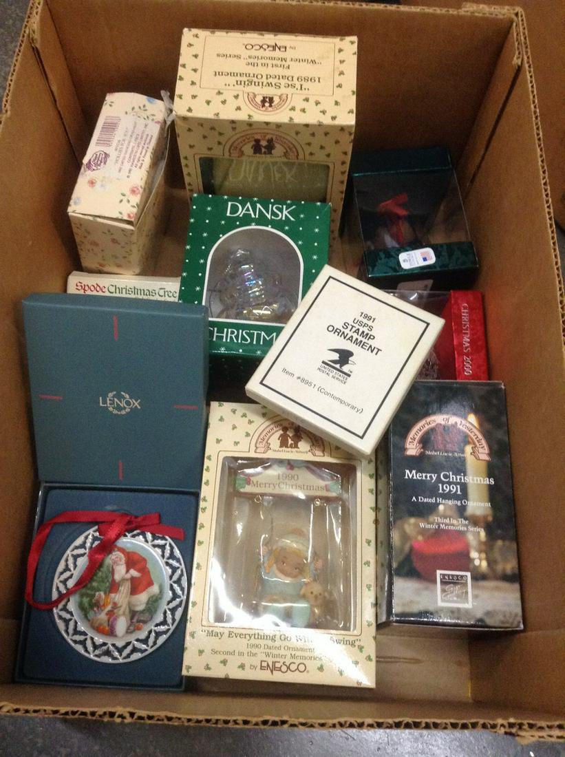Box of Boxed Ornaments - Lenox, Towle, Dansk and more (1 of 1)