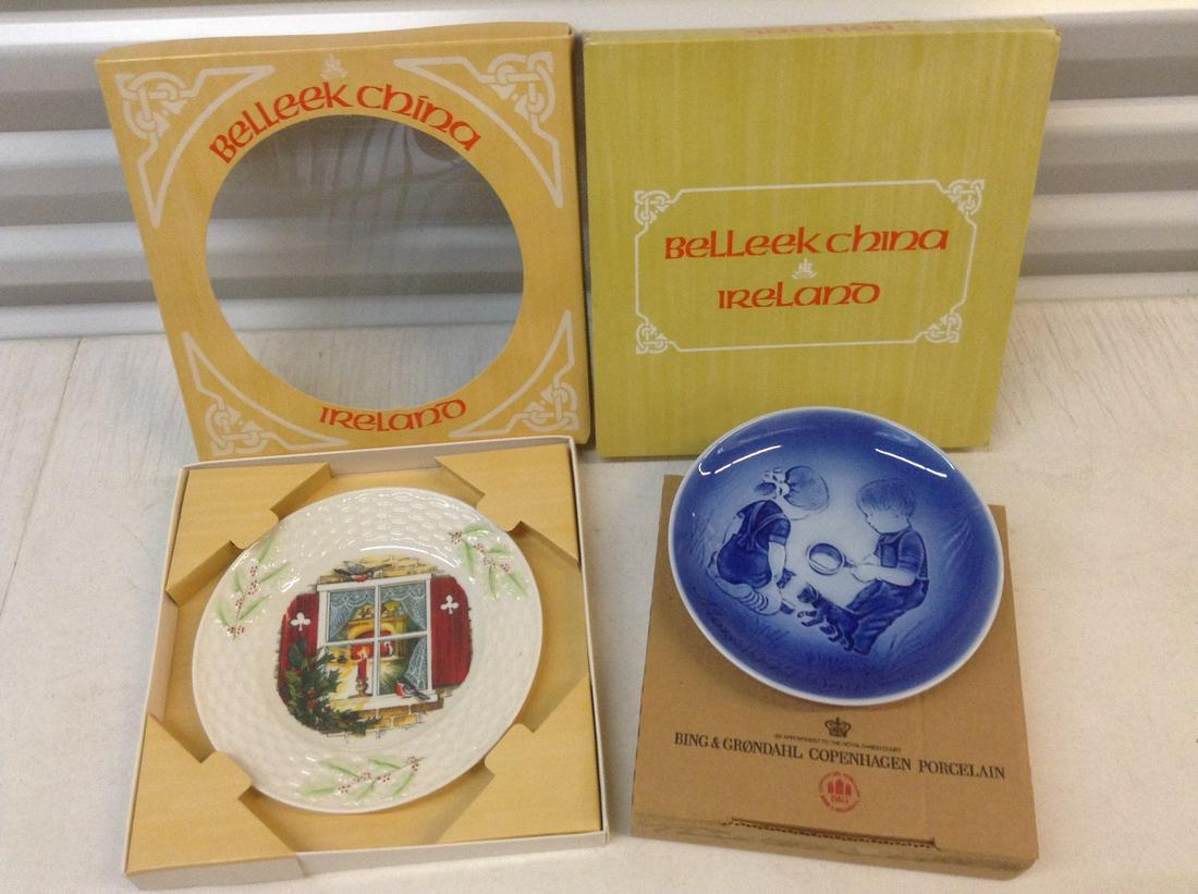 Belleek & Bing Grondhal Plates in original boxes (1 of 1)