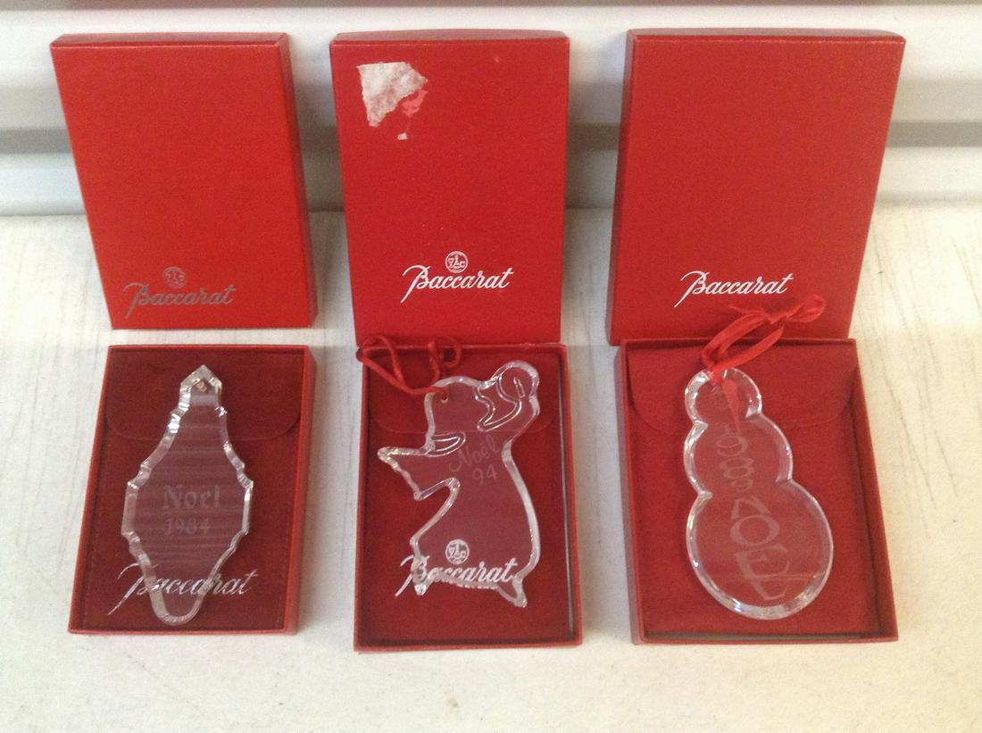 Three Baccarat Crystal Ornaments in the boxes (1 of 1)
