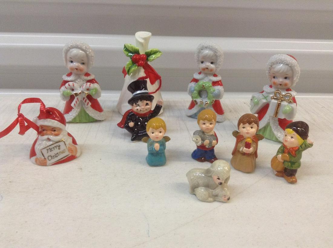 Lefton bell and other vintage Christmas Angels, Santas (1 of 1)