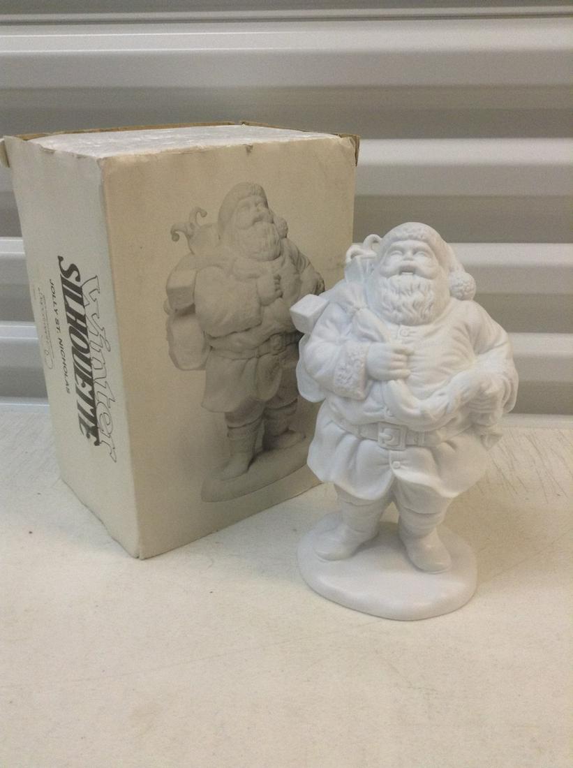 Dept. 56 Winter Silhouette "Jolly St. Nicholas" with: Dept. 56 Winter Silhouette "Jolly St. Nicholas" with the box