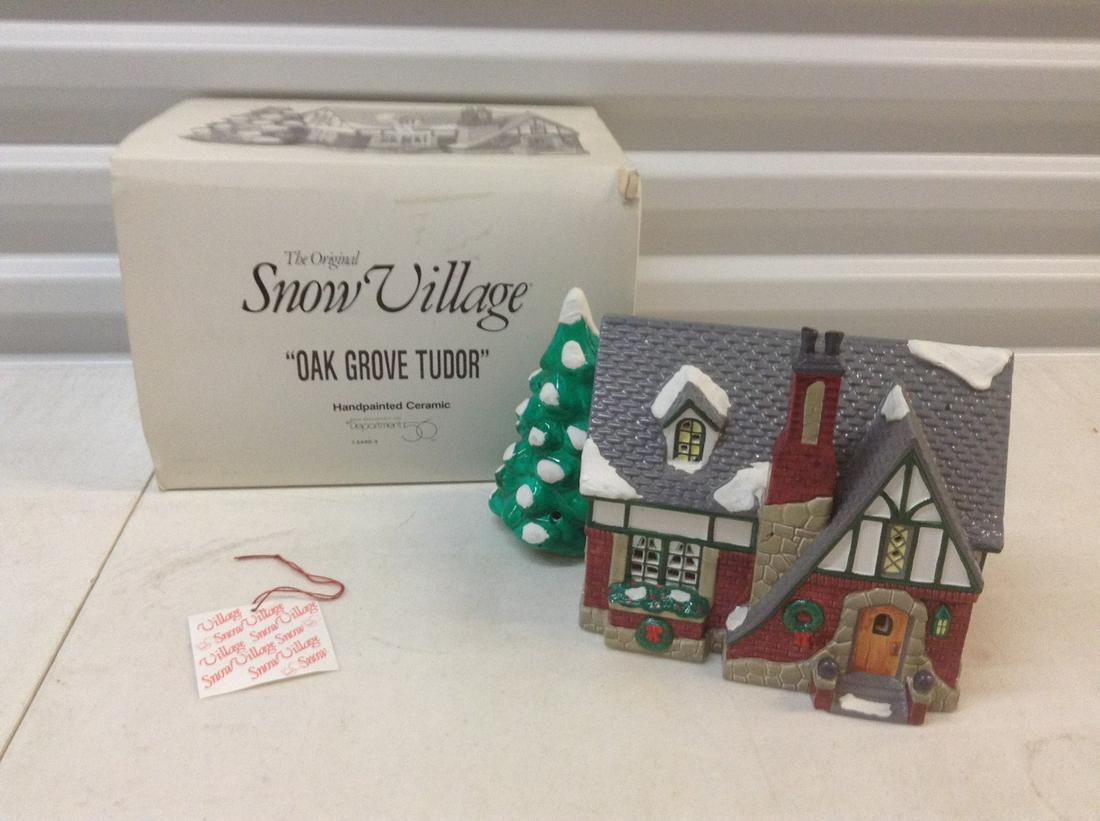 1991 Dept . 56 Snow Village "Oak Grove Tudor" with box (1 of 1)