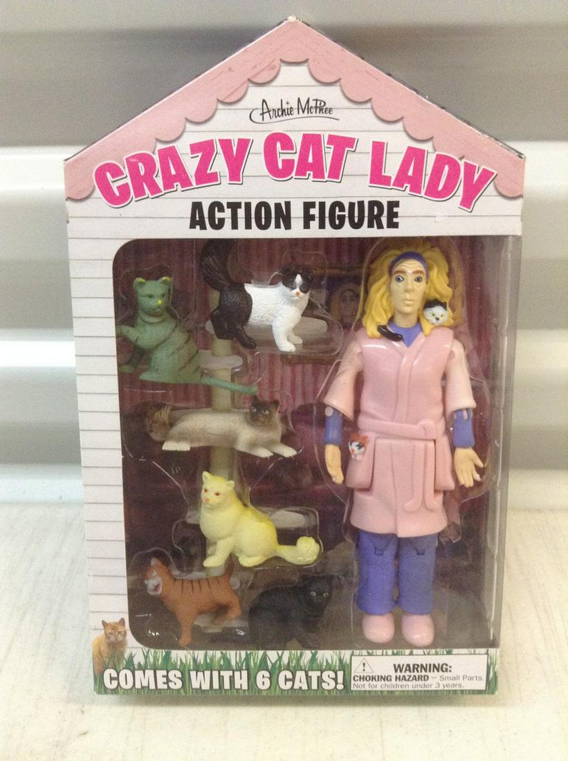 Crazy Cat Lady Aciton Figure in the box: Crazy Cat Lady Aciton Figure in the box