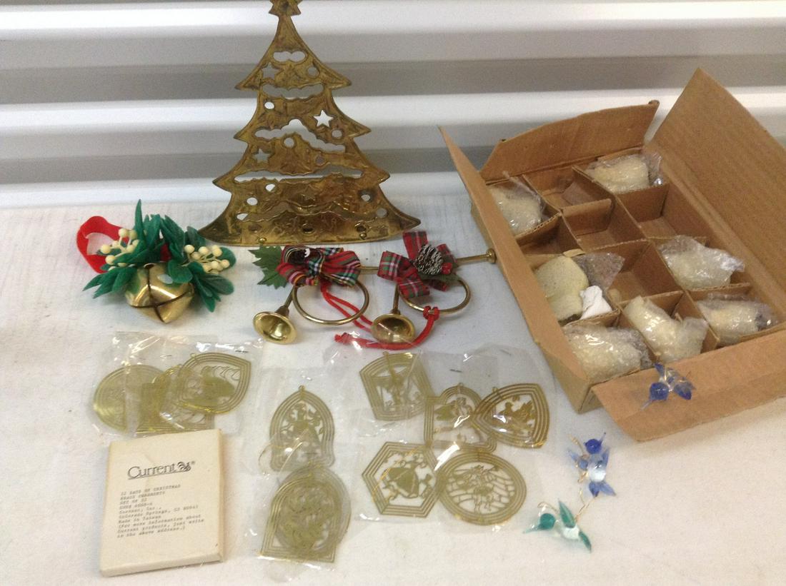 Brass Christmas Items and box of Miniature Glass (1 of 1)