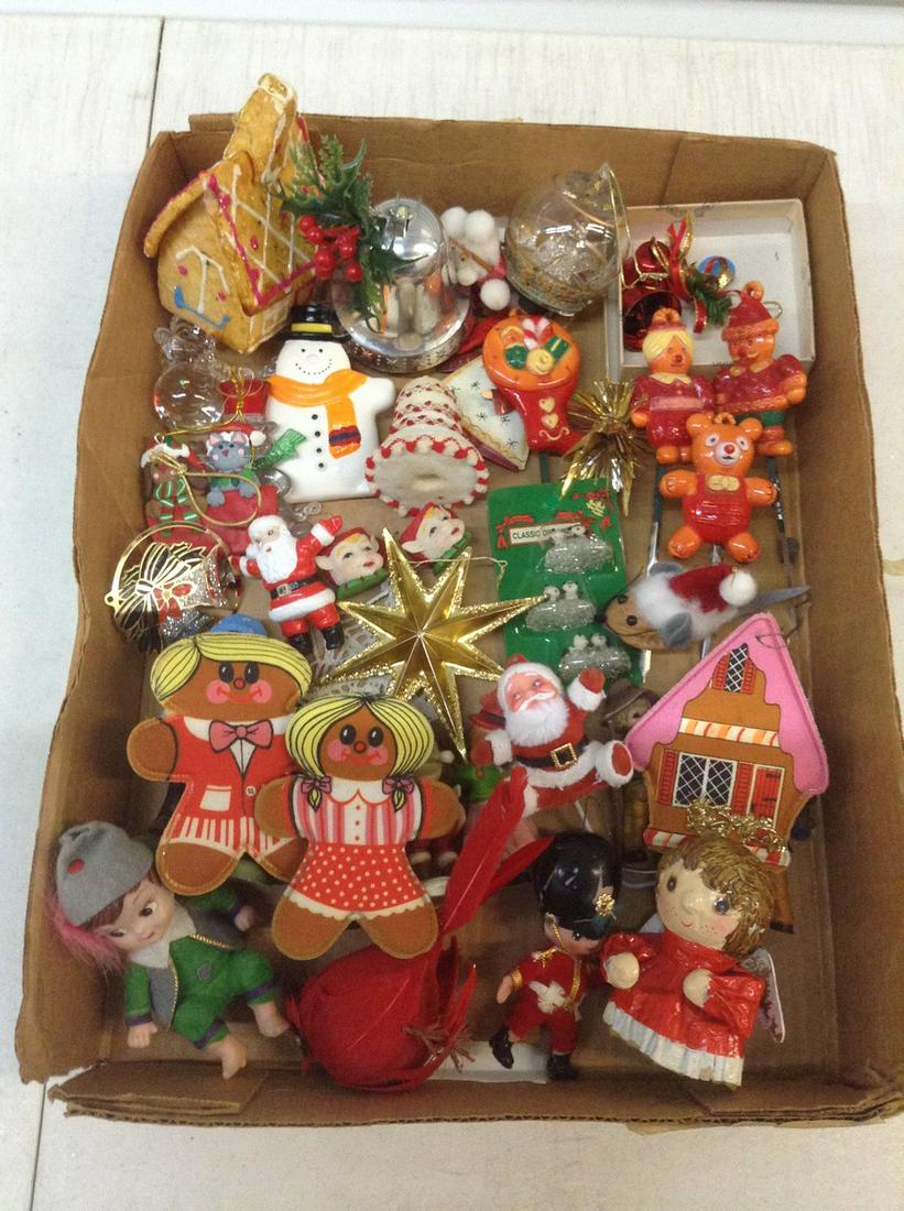 Box of Vintage Christmas Ornaments: Box of Vintage Christmas Ornaments