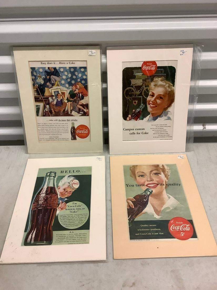 Lot of Vintage Coca Cola Magazine Advertisements (1 of 1)