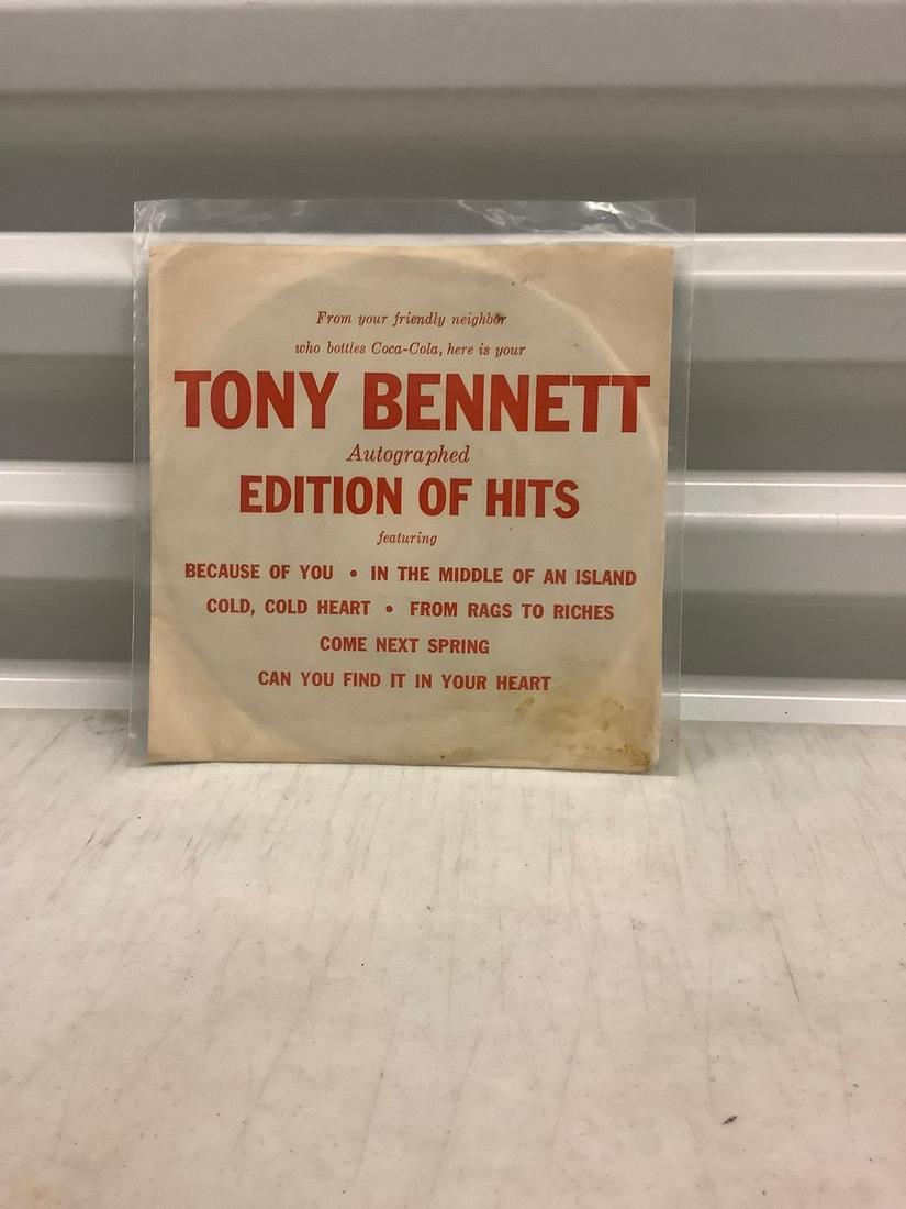 Tony Bennett Autographed Editions of Hits 45 Record (1 of 1)