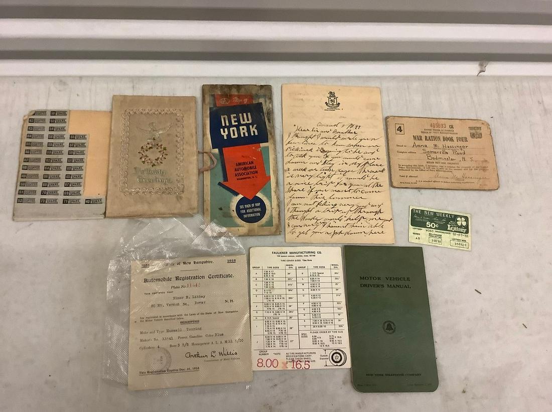 Lot of Vintage War Ration Books, Documents and More (1 of 1)