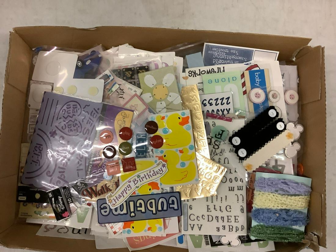 Box of Craft Supplies: Box of Craft Supplies