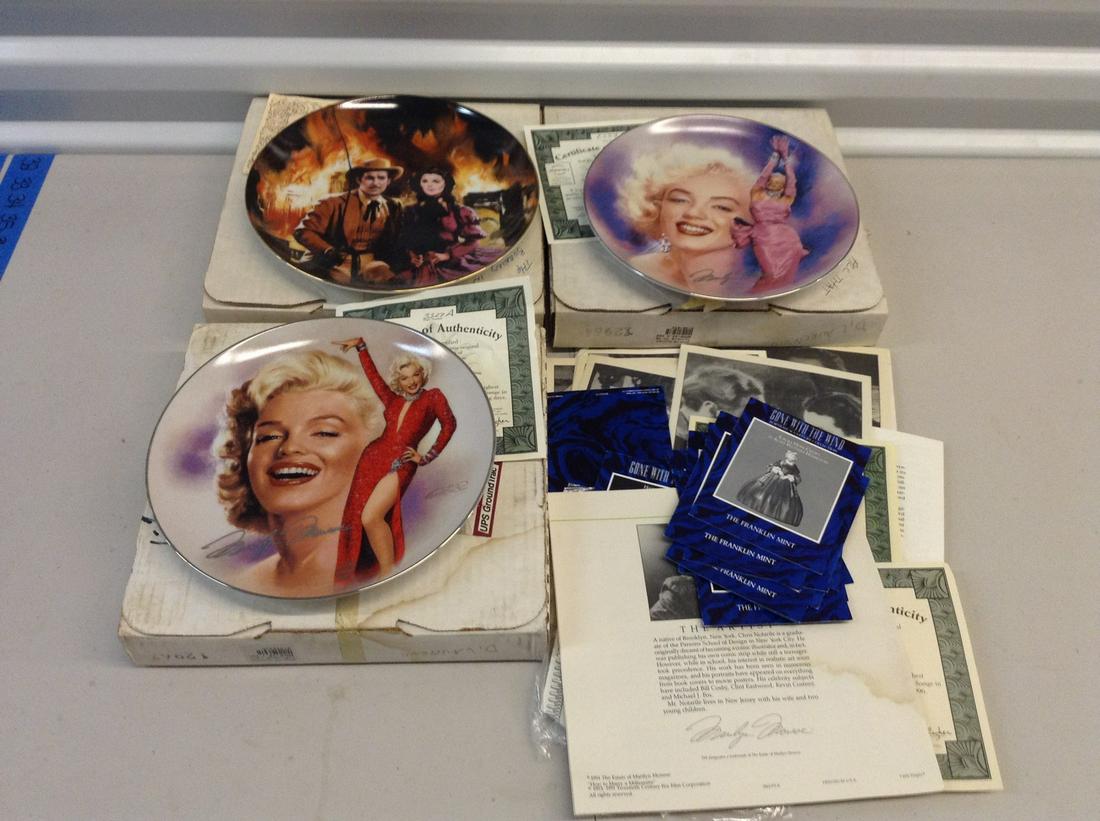 lot of decorative plates marilyn monroe and more: lot of decorative plates marilyn monroe and more