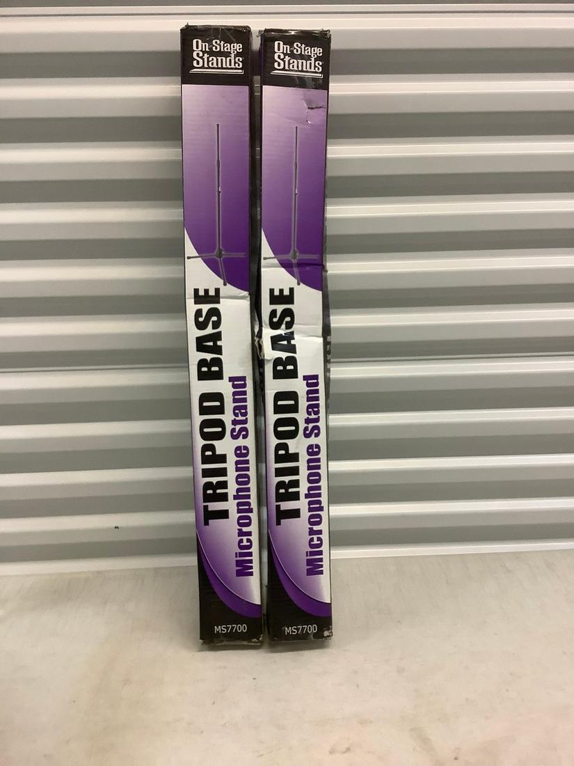 Two Tripod Base Microphone Stands (1 of 1)