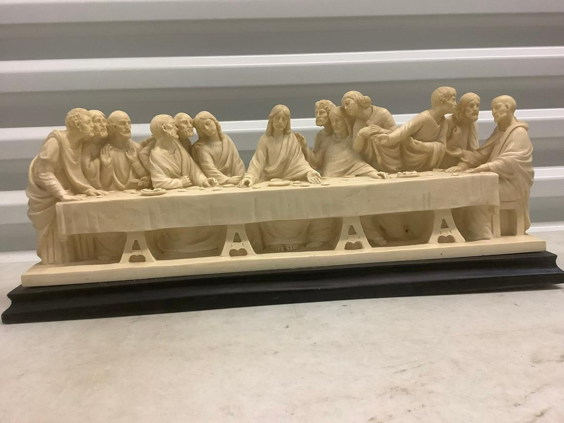 A. Santini  Signed "The Last Supper" Statue 19 in. (1 of 1)