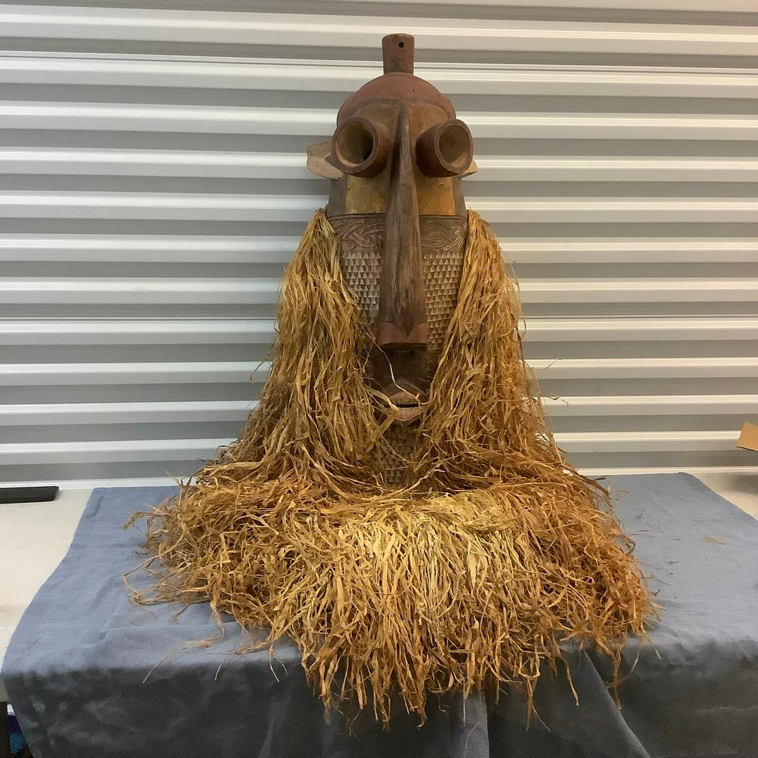 Large Hand Carved African Mask 36 in. (1 of 1)