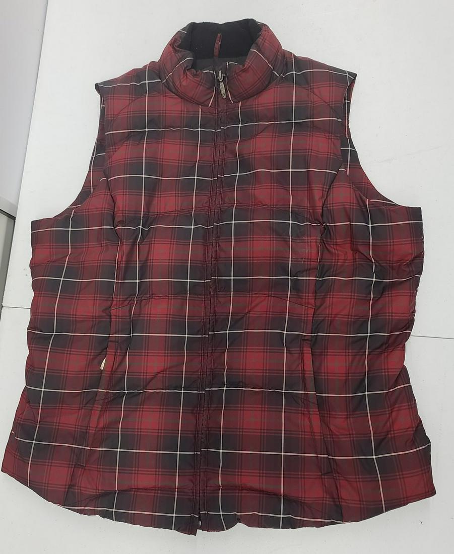 Eddie Bauer down plaid men's Vest Tall XL (1 of 1)