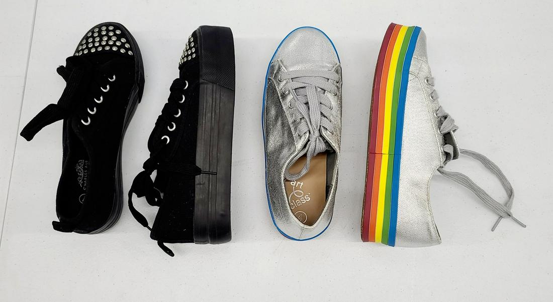 Platform Sneakers Retro Women's 7: Platform Sneakers Retro Women's 7