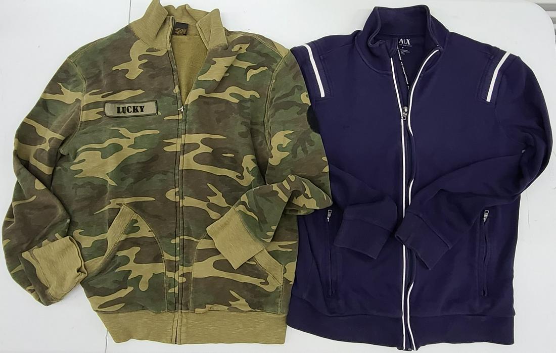 Lucky Brand & Armani Exchange Men's Zip Ups S: Lucky Brand & Armani Exchange Men's Zip Ups S