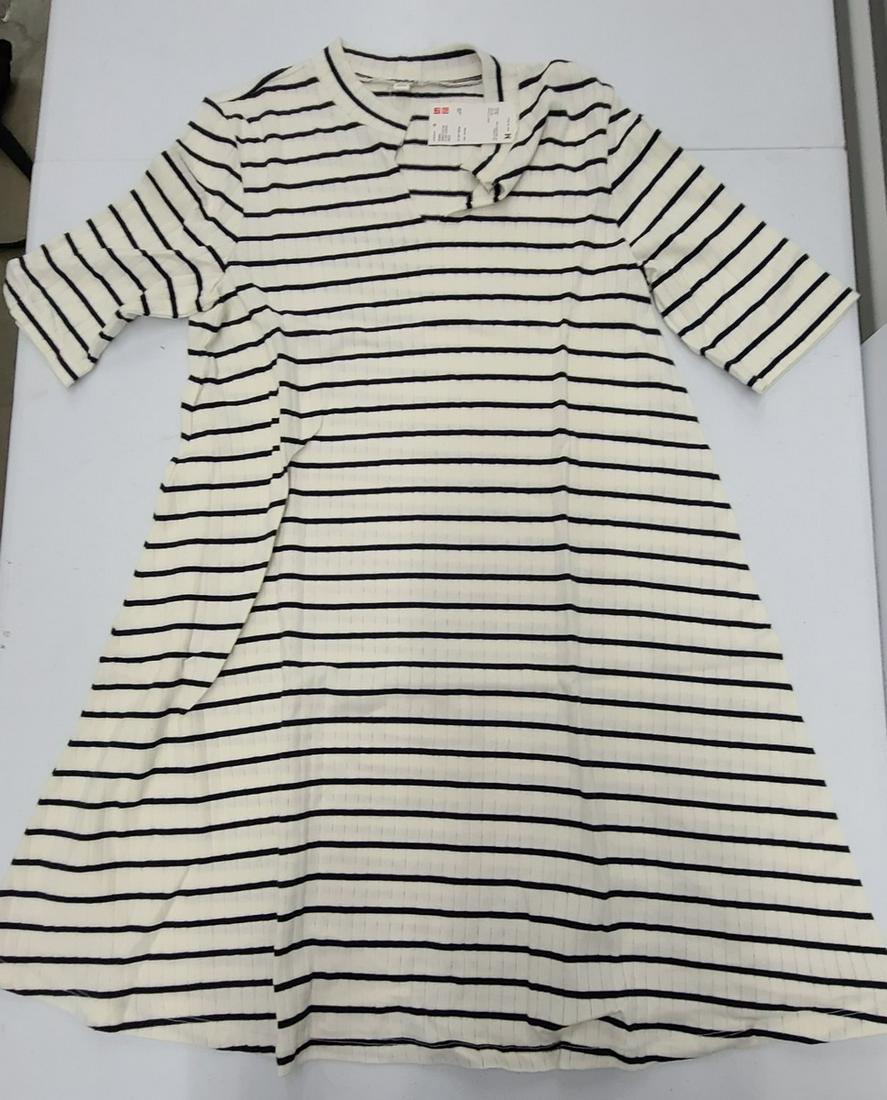UniQlo Ribbed Cotton Flare Dress M (1 of 1)