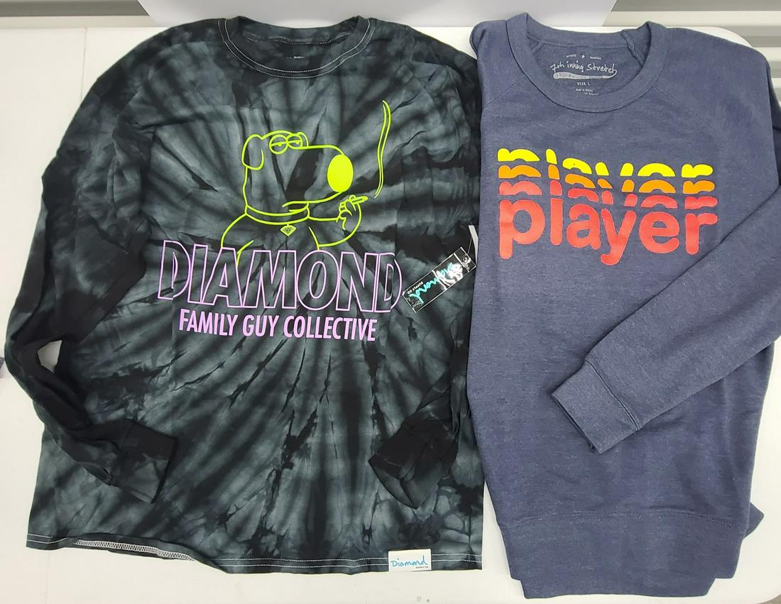 Men's L Diamond Family Guy & Player Shirts: Men's L Diamond Family Guy & Player Shirts