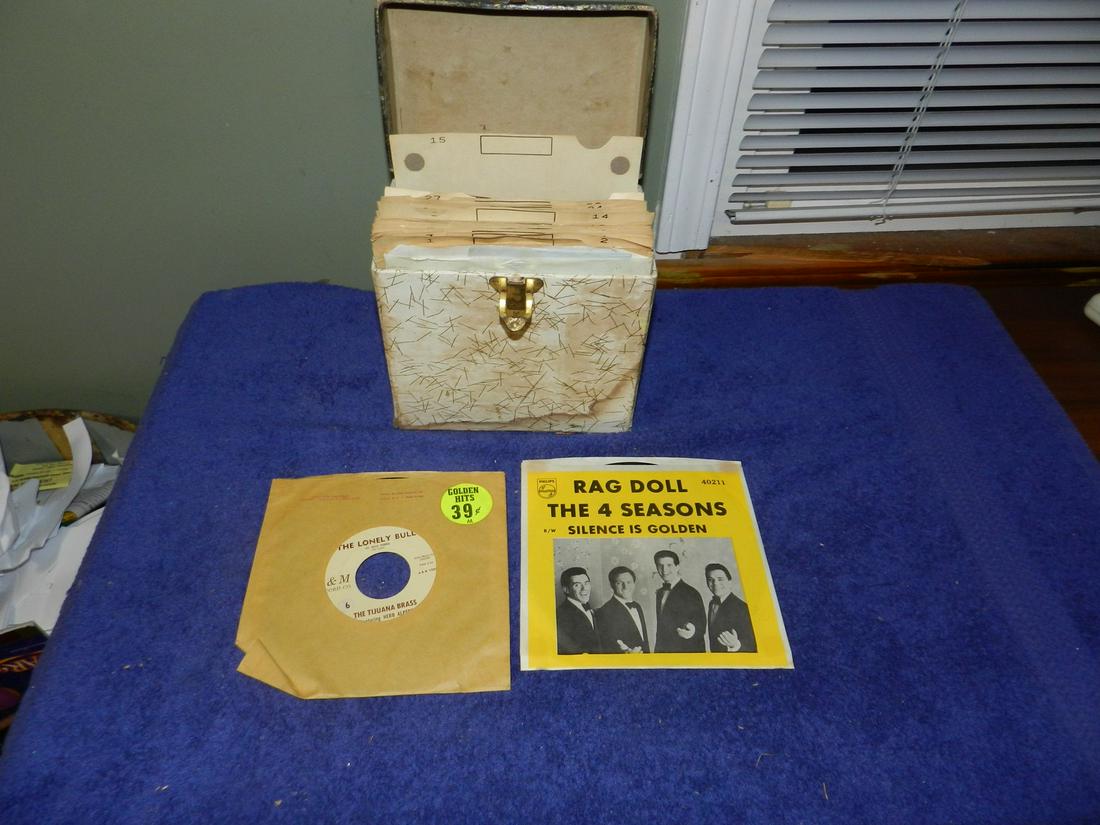 Record Case Of Vintage 45 Records (1 of 1)