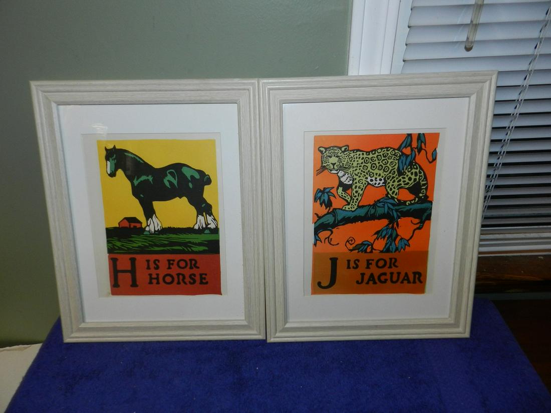 C.B. Falls Framed Prints H Is For Horse J Is For Jaguar (1 of 1)