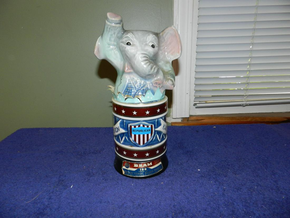 1976 Jim Beam Republican Convention Elephant Decanter: 1976 Jim Beam Republican Convention Elephant Decanter 11"