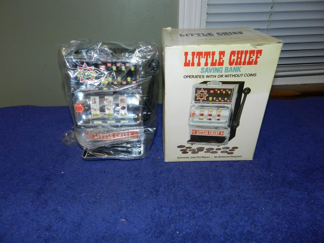 Vintage Waco Little Chief Slot Machine Bank In box (1 of 1)