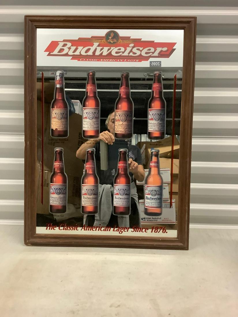 Budweiser Advertising Bar Mirror 22x30 (1 of 1)