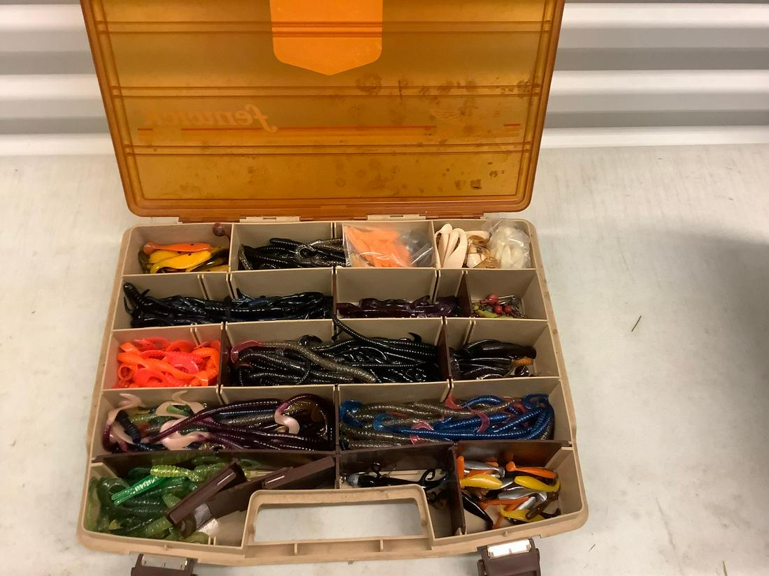 Fenwick 20 Tackle Box with Rubber Worms (1 of 1)