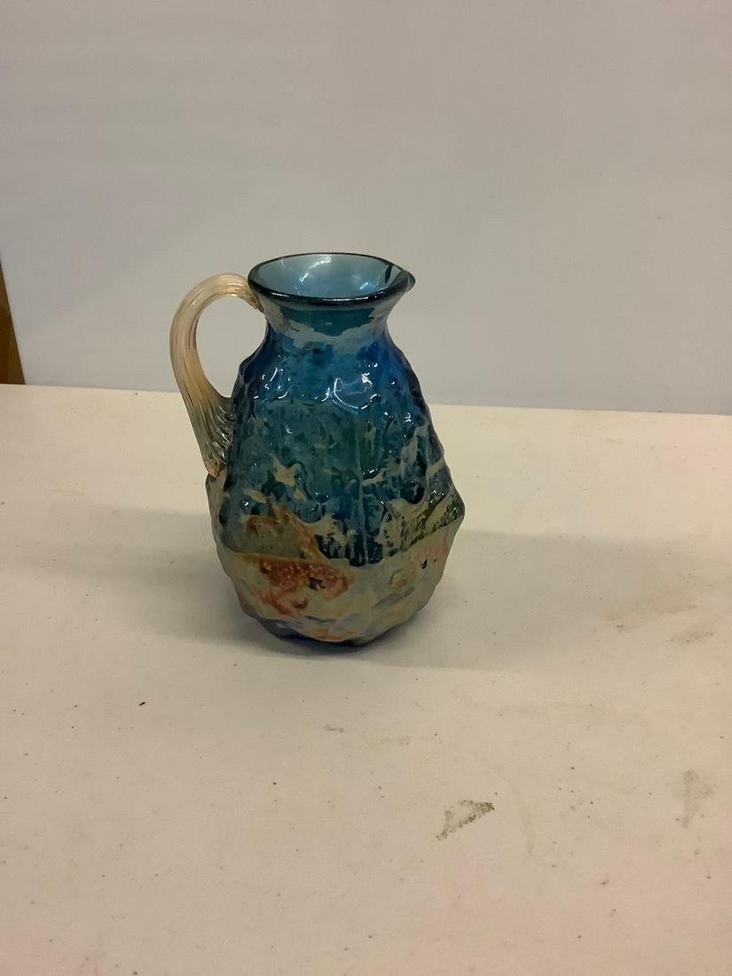 Iridescent glass vase: Iridescent glass vase