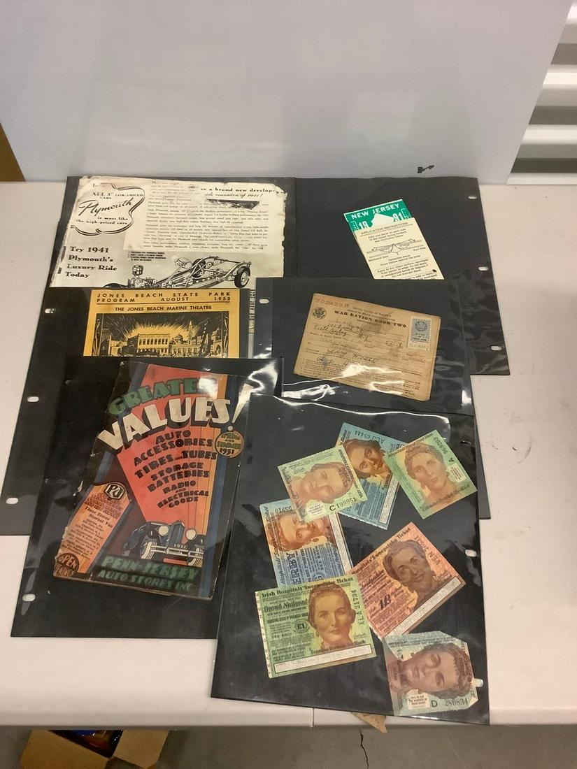 Lot of vintage war ration, and other vintage paperwork (1 of 1)