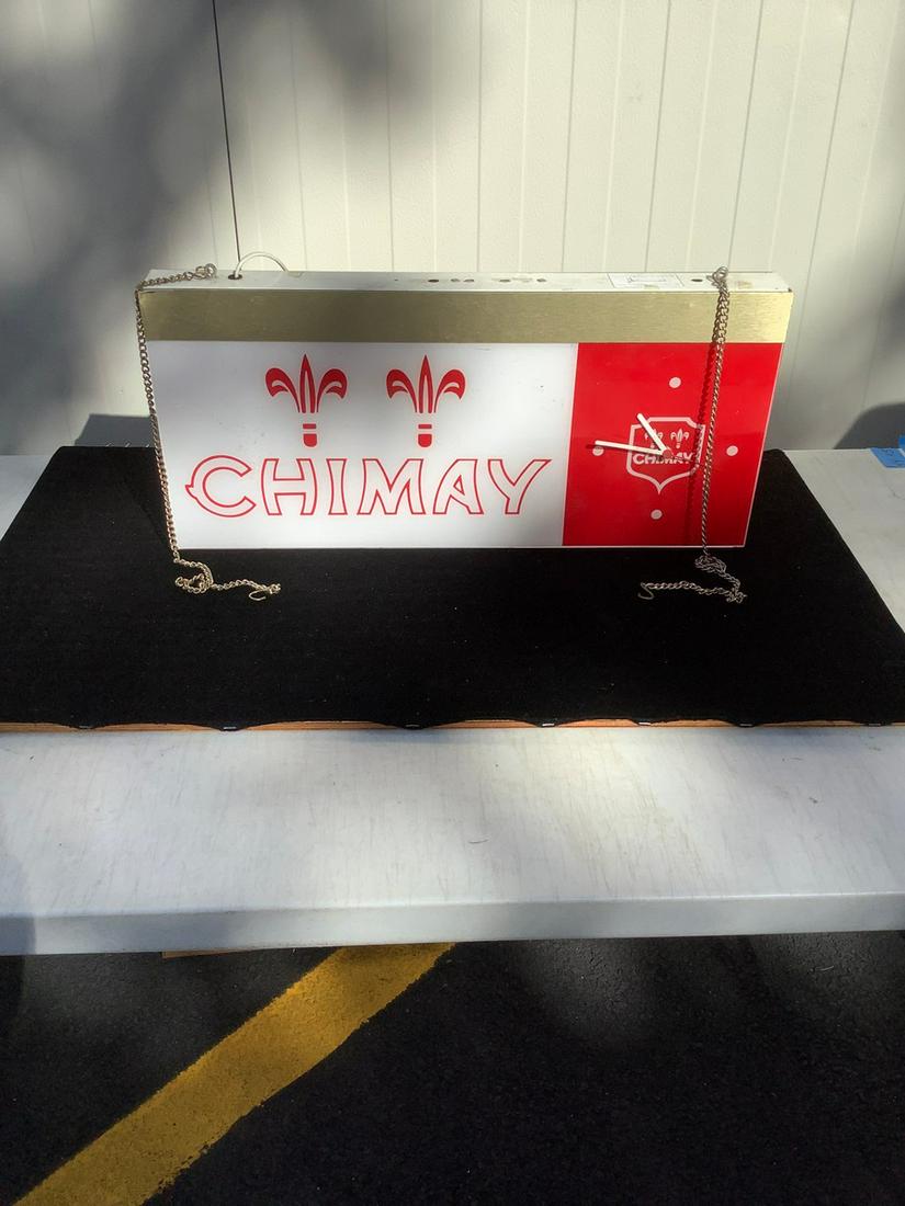 Chimay beer light up beer sign and clock: Chimay beer light up beer sign and clock