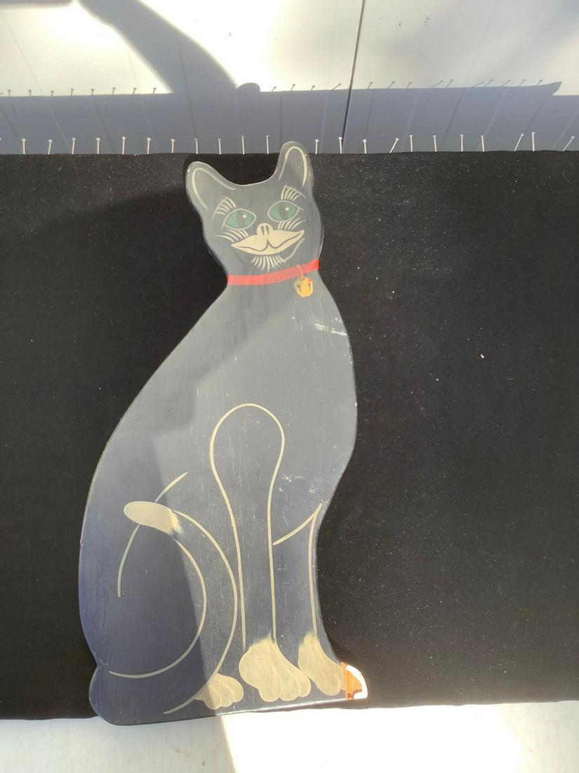 Wooden black cat 21 1/2 inches (1 of 1)