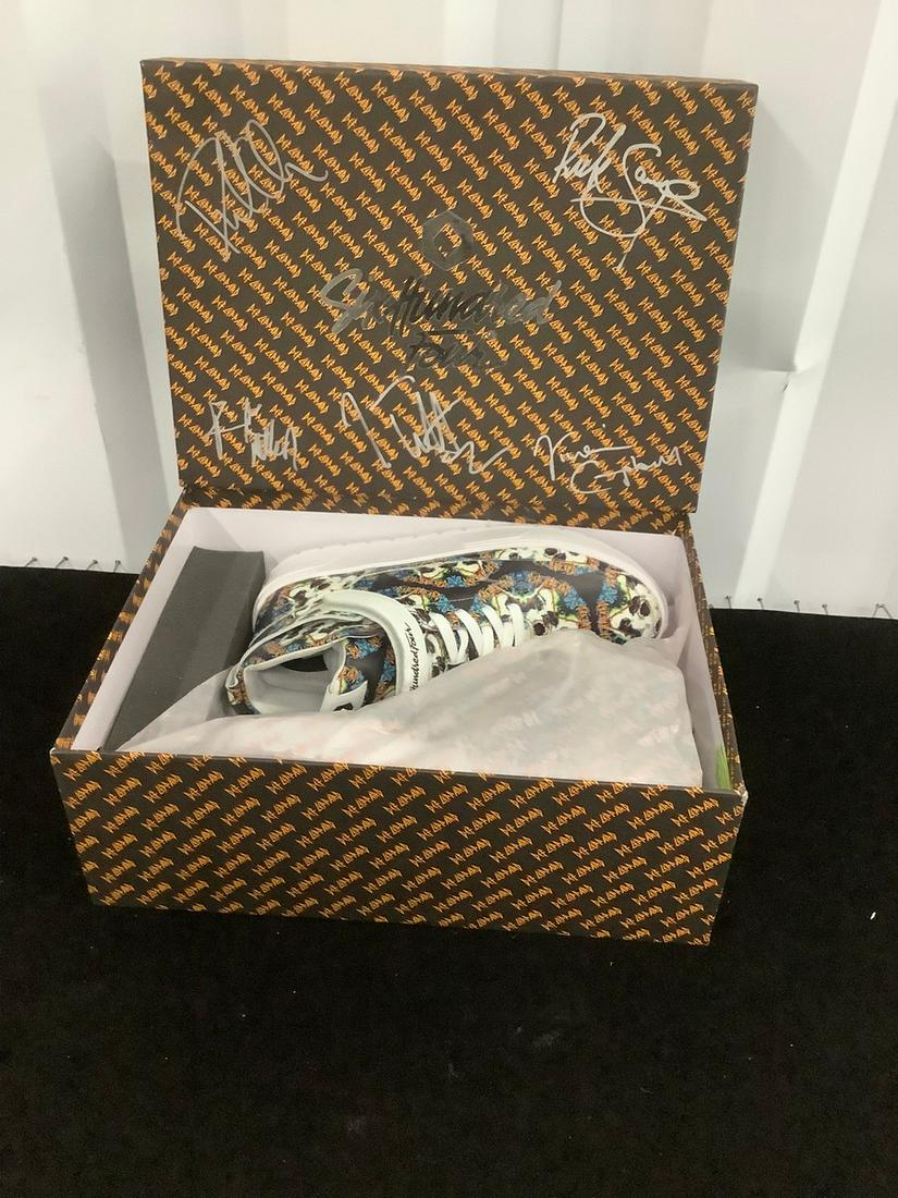 Pair of Def Leppard Sneaker Size 10.5 (Box Autographed: Pair of Def Leppard Sneaker Size 10.5 (Box Autographed by The Band)