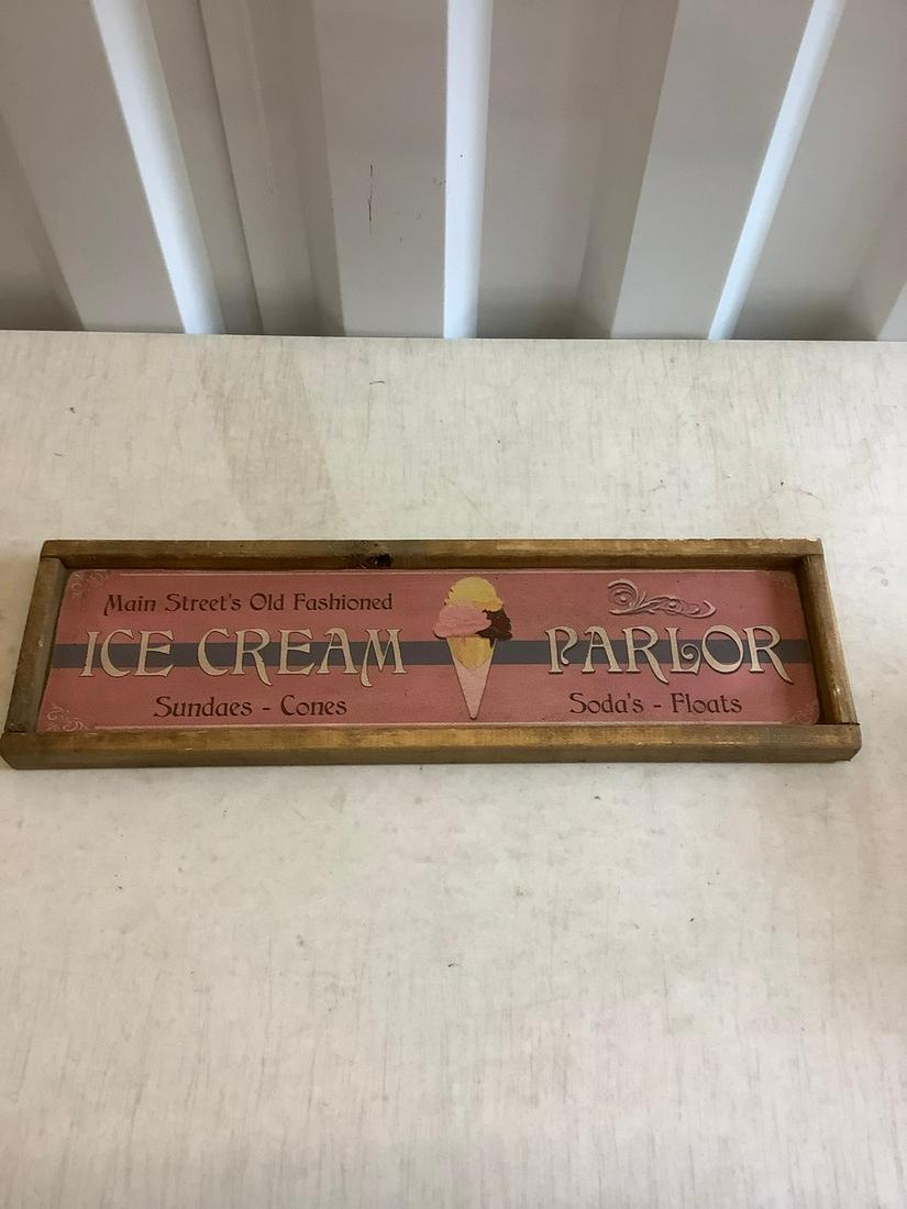 Ice Cream parlor wood sign 7.5x25 (1 of 1)
