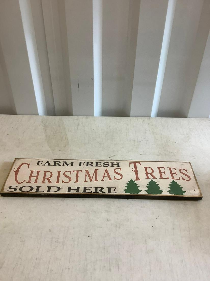 Farm Fresh Christmas Tree wood sign 6x24 (1 of 1)