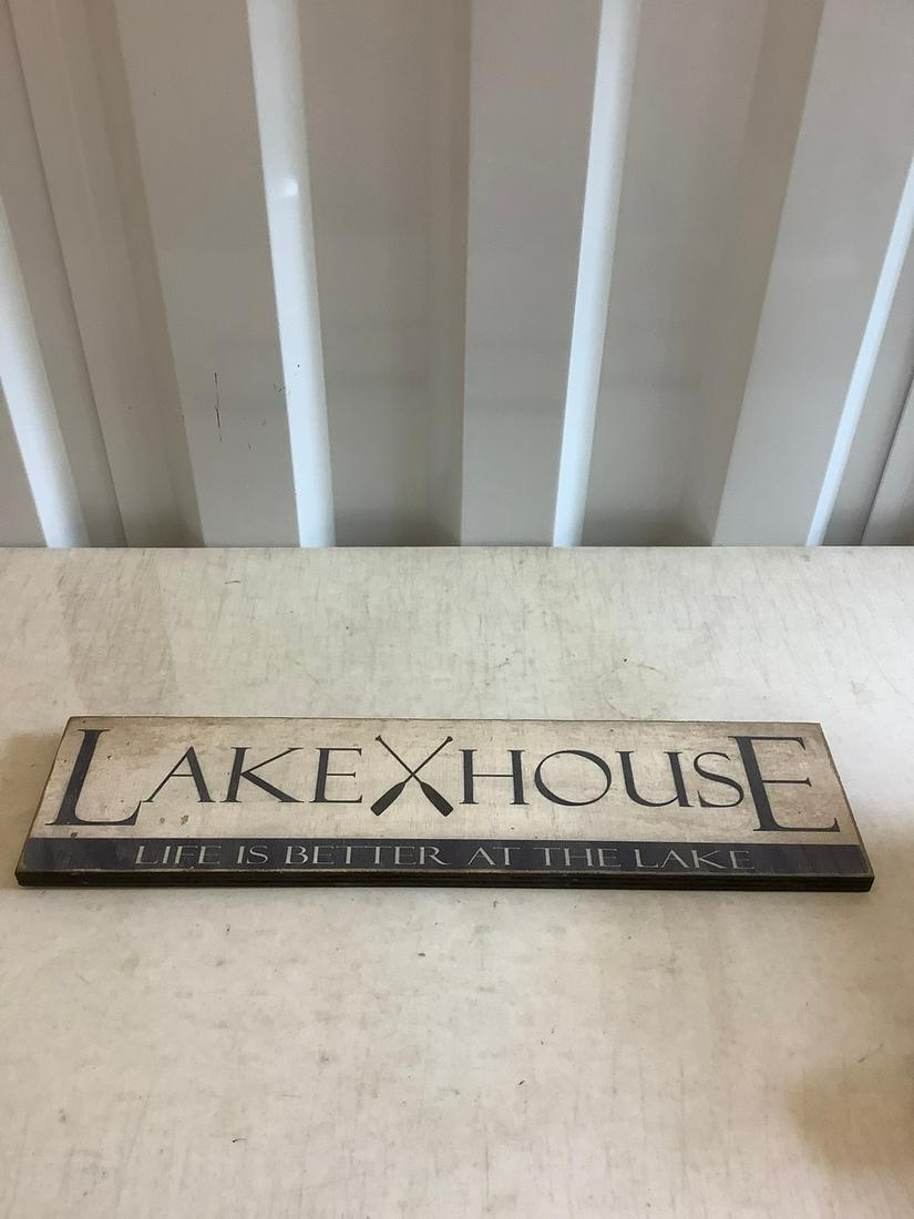 Lake House wood sign 6x24 (1 of 1)