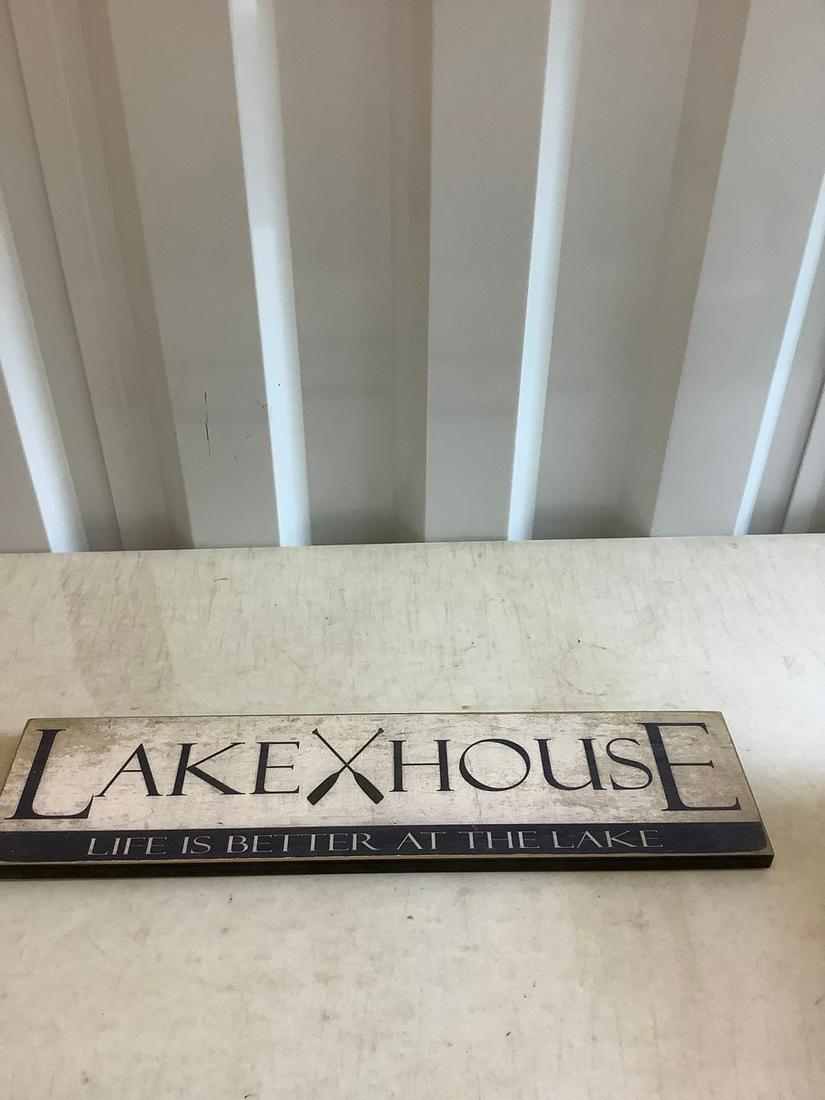 Lake House wood sign 6x24 (1 of 1)