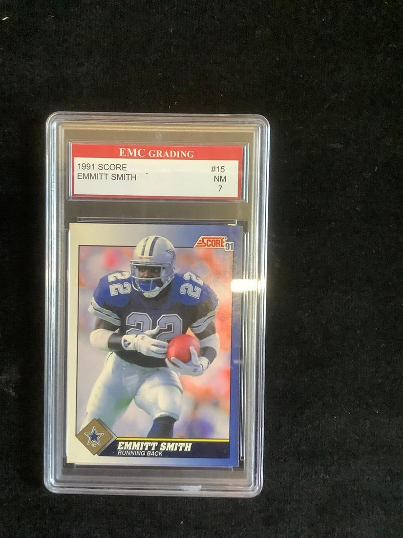 Emmitt Smith EMC 7 graded card: Emmitt Smith EMC 7 graded card