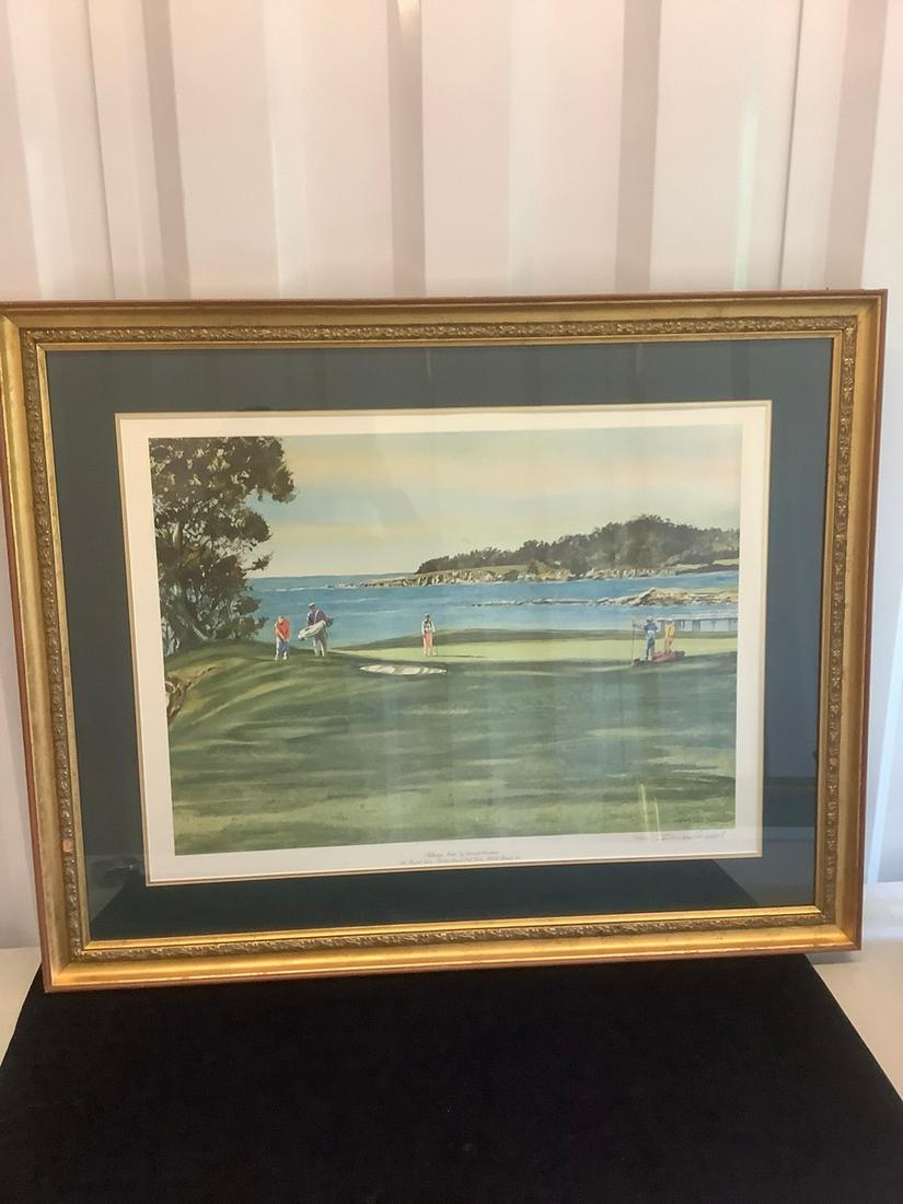 Pencil Signed and numbered by the artist Donald: Pencil Signed and numbered by the artist Donald Voorhees "Taking Aim" framed print with COA 38x31