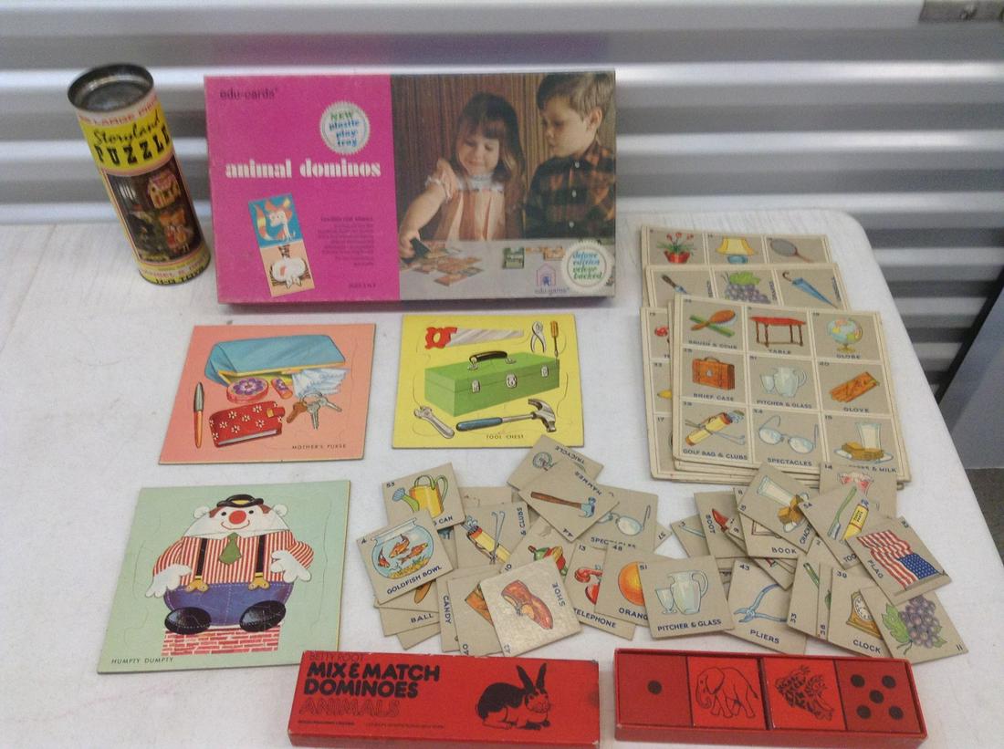 Large lot of Vintage Dominoes, Puzzle and more: Large lot of Vintage Dominoes, Puzzle and more