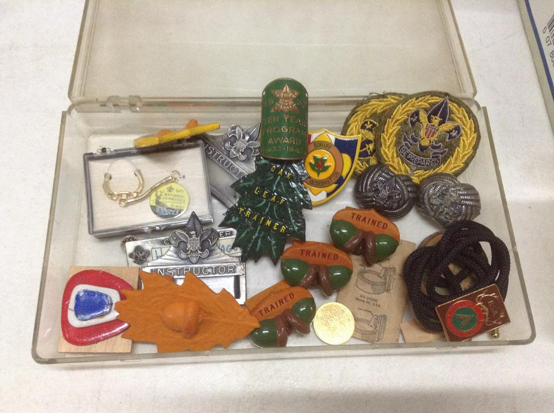 Box of Vintage Boy Scout items as early as the 40s (1 of 1)