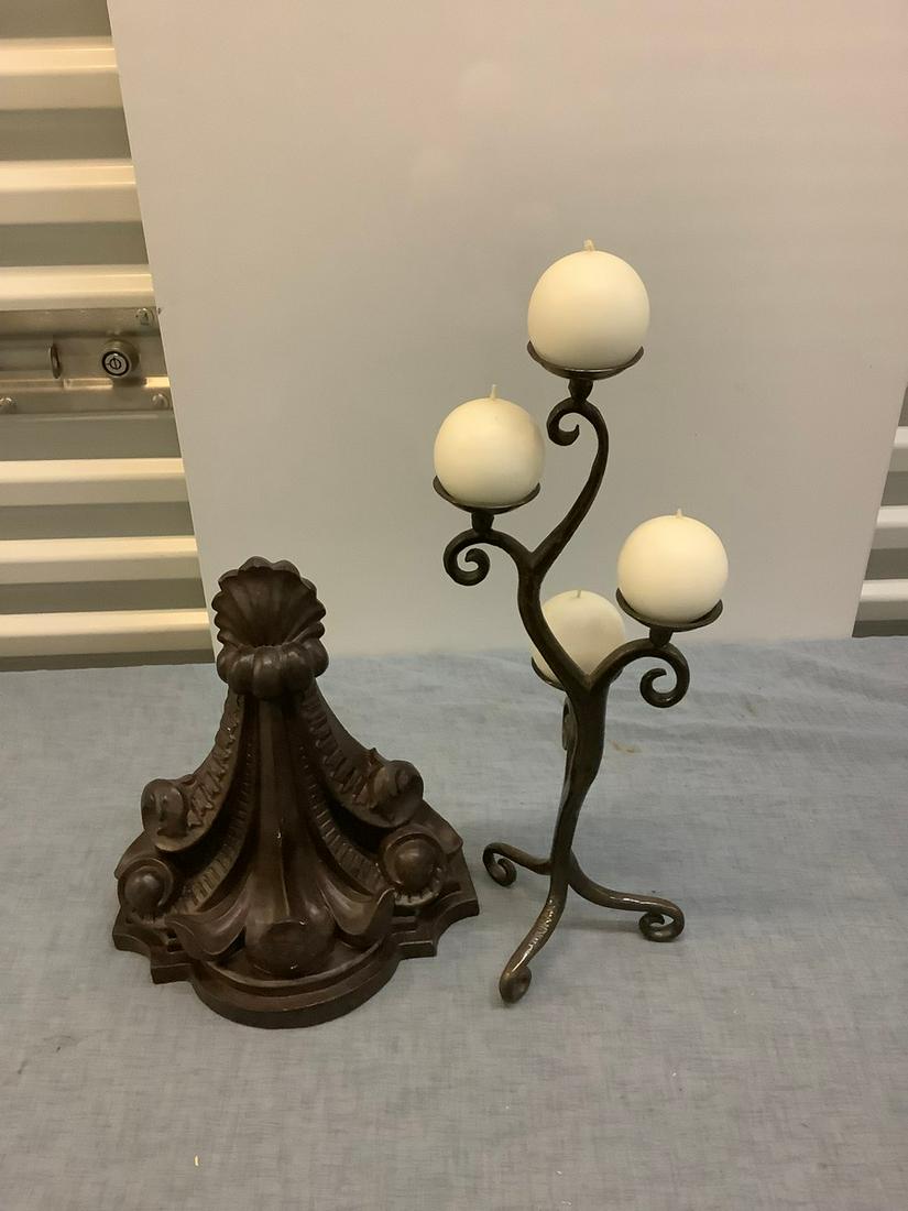 Candle Holder and Wall Sconce: Candle Holder and Wall Sconce