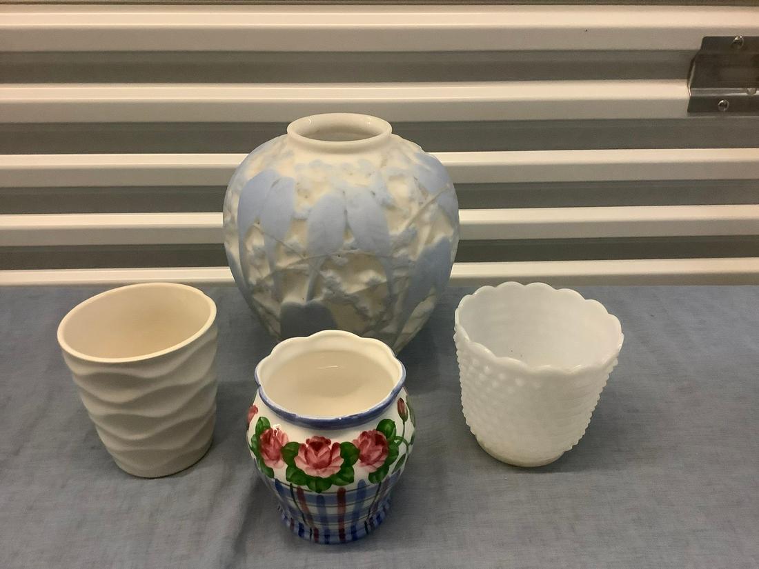 Large Planter Vase 11" Tall "Love Bird Theme" and 3 (1 of 1)