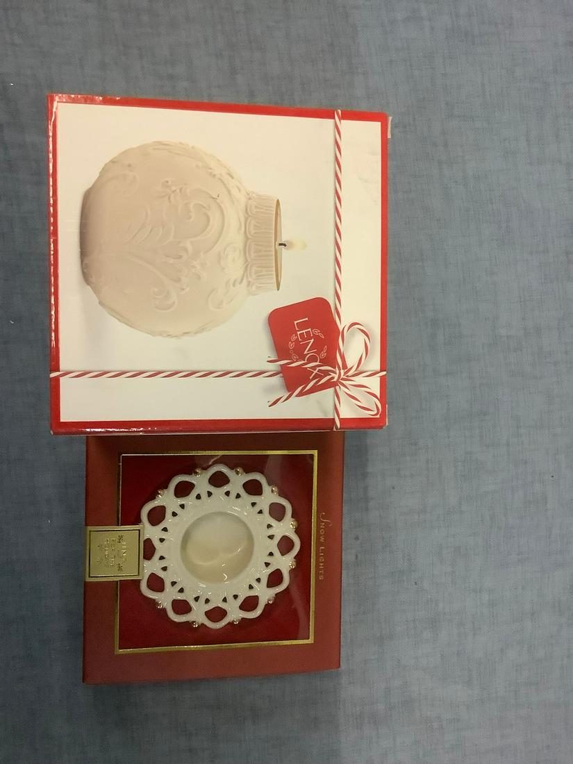 Lenox Christmas Votives Both Mint in Box: Lenox Christmas Votives Both Mint in Box
