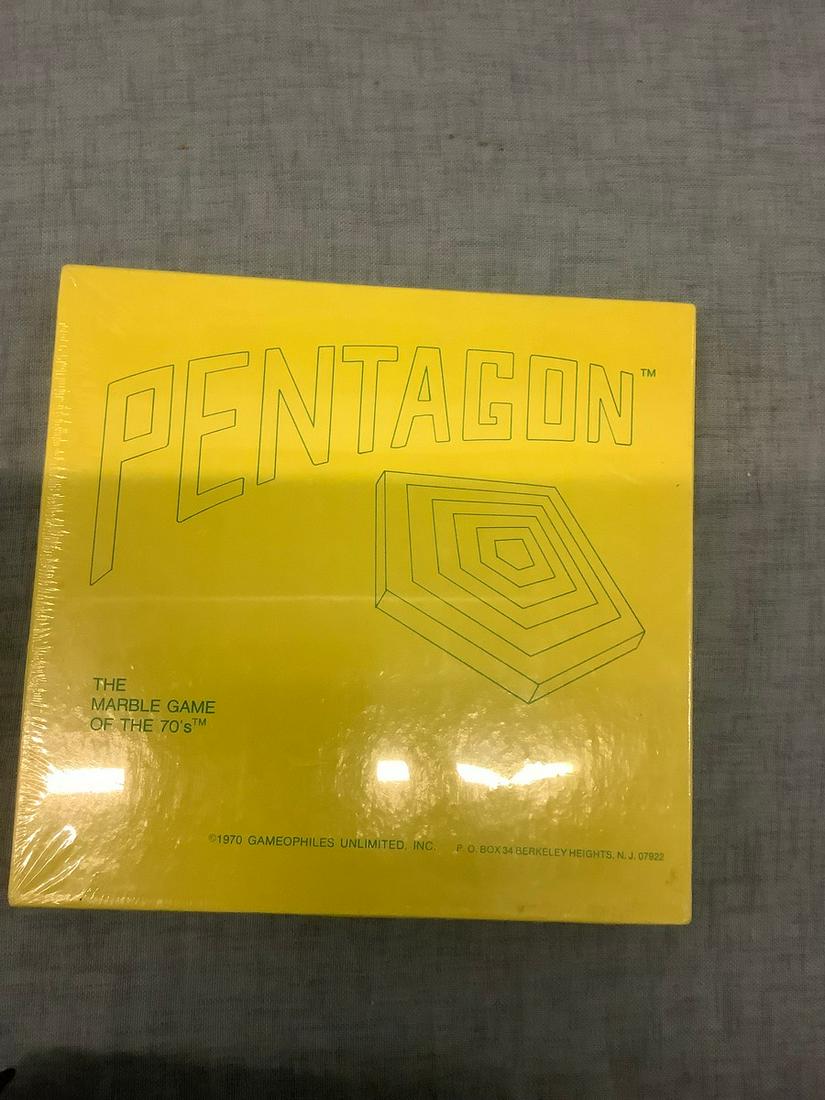 Circa 1970's "Pentagon" Marbles Game: Circa 1970's "Pentagon" Marbles Game