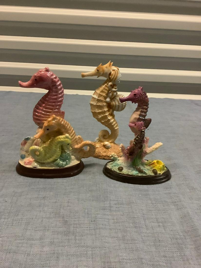 Three Collectible Seahorses Figurines (1 of 1)