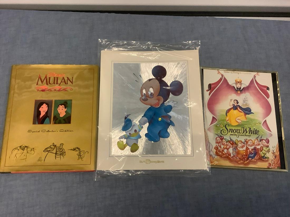 Disney Lot Vintage Mickey, Snow White Posters, "Mulan" (1 of 1)