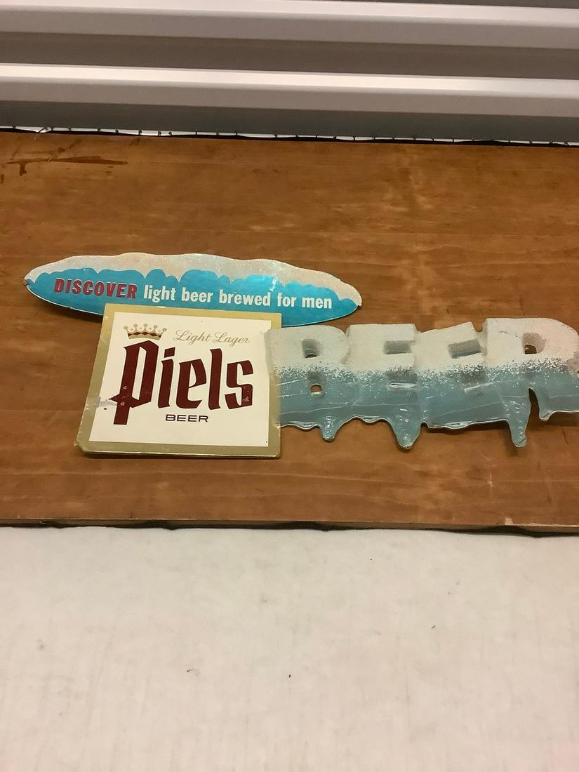 1965 Piels Beer Bar Sign 20 in.: 1965 Piels Beer Bar Sign 20 in.