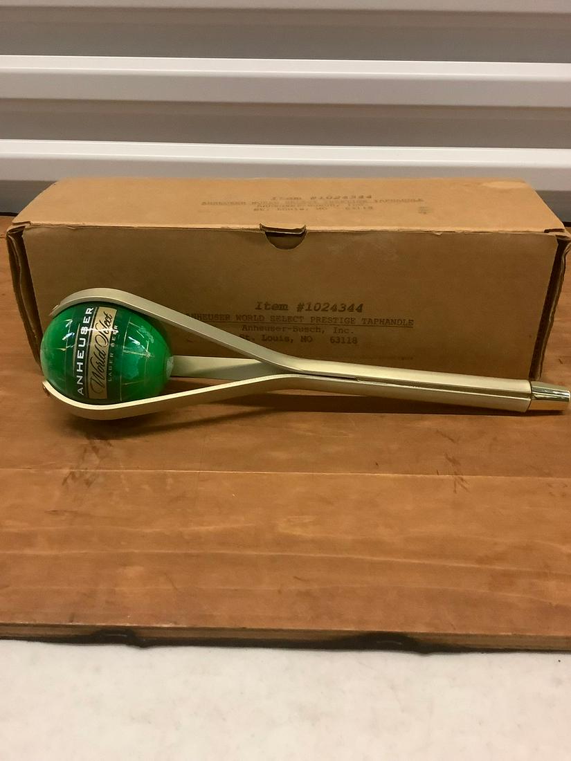 Anheuser "World Select" Prestige Bar Tap with Original: Anheuser "World Select" Prestige Bar Tap with Original Box